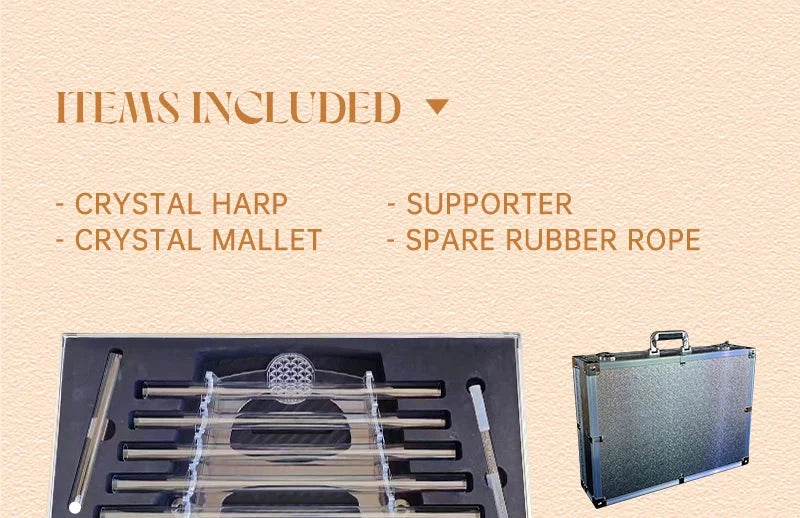 432hz Crystal Singing Harp With Case