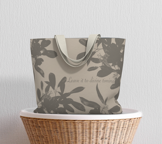 Large Cotton Tote in Divine Timing