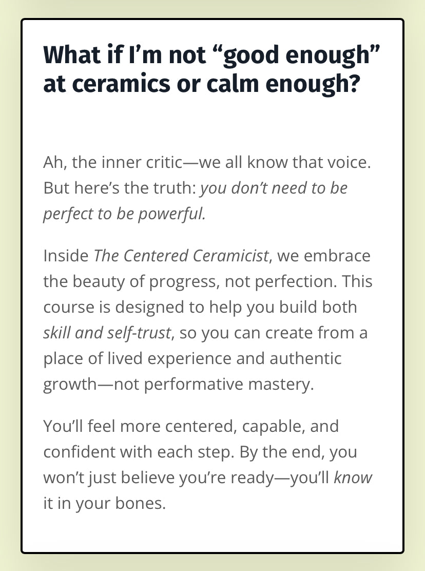 The Centered Ceramicist | An Unforgettable Journey